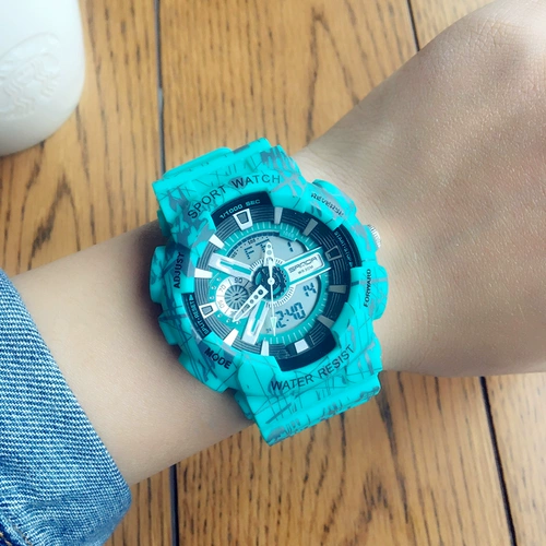 Модные трендовые универсальные водонепроницаемые цифровые часы, в корейском стиле, простой и элегантный дизайн