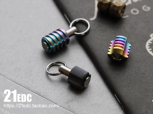 21EDC вставка с двойным круговым питьевым кольцом DIY зонтик веревкой веревочной тапоре, ключ кольца BINK Titanium Mount