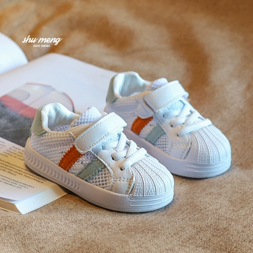 Детская дышащая белая обувь для раннего возраста, кроссовки, 1-3 лет, мягкая подошва