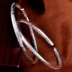 Vòng đeo tay bằng bạc cùng vòng tay bạc bohemia vòng tay nữ làm bằng tay chạm khắc rắn nam và nữ vòng tay quà tặng - Vòng đeo tay Cuff