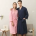 Áo choàng tắm nữ mùa hè mỏng sexy nightdress waffle couple áo ngủ nam mùa xuân và mùa thu yukata SPA dành cho người lớn đồ ngủ