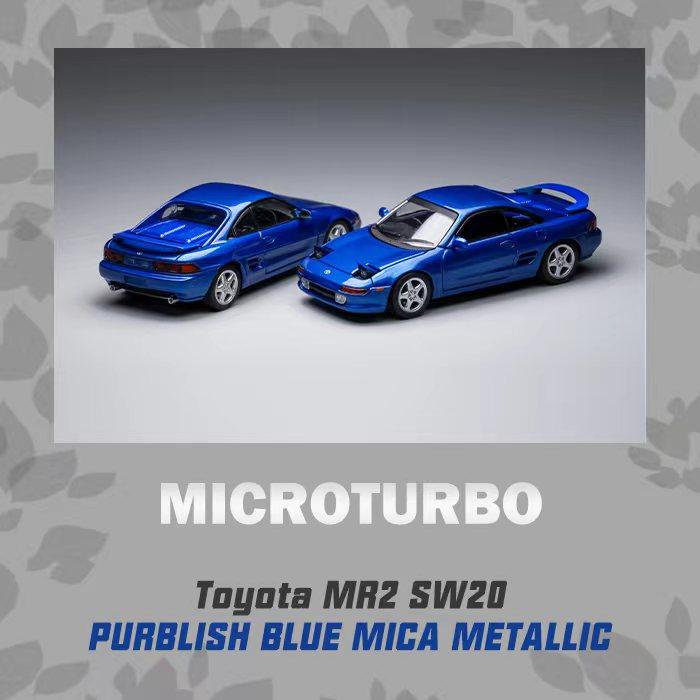 MicroTurbo 1:64 MR2 SW20 blue Diecast Model Car in box | eBay
