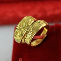 Ретро кольцо подходит для мужчин и женщин для влюбленных, дракон и феникс