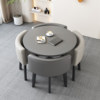 Gray round table+2 light gray 2 gray leather one table 4 chair gray round table+2 light gray 2 gray leather chair one table 4 chair