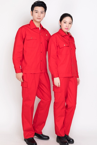 Комбинезон, красные штаны, летний антистатический лонгслив