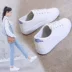 Nhỏ màu trắng giày nữ 2018 mùa hè mới giày vải hoang dã đáy phẳng giày giản dị cơ bản giày sinh viên chic trắng