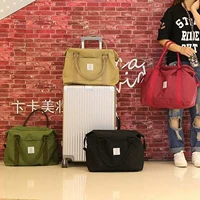 Du lịch nội trú túi nữ công suất lớn vai túi xách tay quần áo hành lý lưu trữ túi có thể được thiết lập xe đẩy trường hợp lưu trữ túi nam vali kéo cho bé