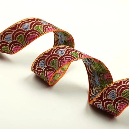 Японские трехмерные декоративные цветы, с вышивкой, 3.2см