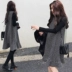 Mùa thu 2018 phụ nữ mới mang bầu phiên bản Hàn Quốc của phần dài buông lơi trong vạn váy chim đáy váy thời trang quần áo bầu công sở Áo thai sản