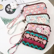 Điện thoại di động và chìa khóa túi nhỏ ví nhỏ vải vải thủ công Nhật Bản có khóa kéo ví cầm tay - Túi điện thoại