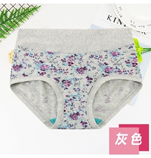 Трусы ab内裤女纯棉弹力棉抗菌收腹裤舒适时尚中高腰小平角妈咪裤0118