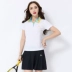 Jinguan mùa hè chống ánh sáng xếp li váy thể thao váy ngắn quần tennis váy cầu lông váy XL vuông nhảy bộ nỉ adidas nữ Trang phục thể thao