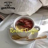 Robot Korea ins Internet Red Restaurant То же самое из нержавеющей стали ложки персонализированная кофейная ложка, расквартирующая ложка золотой цвет