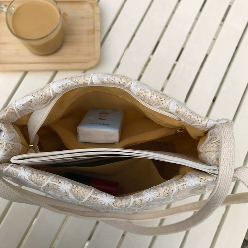 Универсальное вместительное и большое портативное ведро, соломенная свежая сумка на одно плечо, шоппер