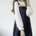 Nhật bản mềm chị mùa xuân ngọt ngào ren cổ áo đèn lồng dài tay voan áo sơ mi sinh viên cô gái lỏng áo sơ mi ngắn
