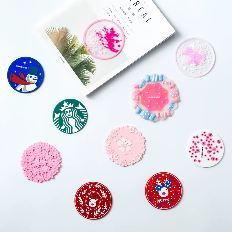 Подушка Starbucks Sakura Cushions Sand Cat Curbine Cushion Mark Cup Magnatal Pad Rubber Sliding Slice Cushion