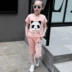 Quần áo trẻ em 2018 bé gái mùa hè mới Hàn Quốc thời trang cotton ngắn tay Trẻ em quần xòe giản dị phù hợp với thủy triều - Phù hợp với trẻ em Phù hợp với trẻ em