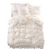 Cotton phiên bản Hàn Quốc của mẫu váy ngủ bốn dây đơn giản ren trắng tinh khiết công chúa cotton nhỏ tươi 1,8m giường - Bộ đồ giường bốn mảnh