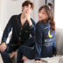 Bộ đồ ngủ đôi cotton nam mùa xuân và mùa thu cotton dài tay cho nữ kích thước nhỏ cha mẹ nhỏ và cặp đôi mẫu nhỏ M mùa thu l - Pyjama đồ bộ ống rộng Pyjama