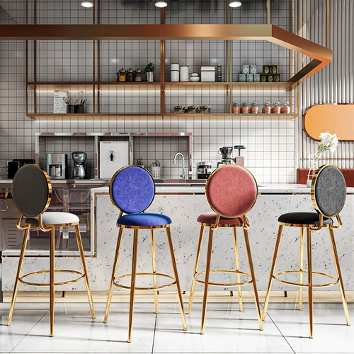 Бар Стул Бар Высокий стул Стул Домохозяйство Light Luxury Modern Минималистская настольная стойка на стойке фронта кассир кресло -стул Высокий стул высокий