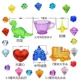 Середина -large 6 -like+10 бриллиантов+10 драгоценных камней