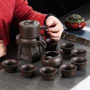Máy pha trà lười tự động chống vảy cát tím nhà sáng tạo Kung Fu máy nghiền đá đặt nước xoay - Trà sứ
