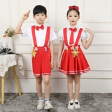Детское красное платье для школьников и студентов подходит для мужчин и женщин, костюм
