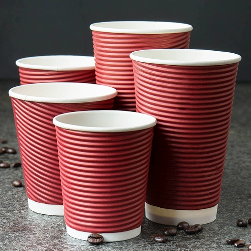 Одноразовый анти -хот -кофейный молоко для чая сгущенной гофрированной гофрированной бумажной чашки