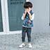 Chàng trai cao bồi vest 2018 mùa xuân và mùa thu mới bé áo mỏng phần 1-2-3 tuổi trẻ em vest Hàn Quốc phiên bản 5 thủy triều Áo ghi lê