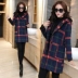 Áo khoác len nữ dài phần Slim 20 mới Nizi Hàn Quốc mùa đông mặc cộng với áo Nizi dày Hàn Quốc áo gió nữ Trung bình và dài Coat