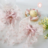 Мог -мороженое цвет цветочный соломенная шляпа Pet Photo Prop милые украшения Douyin Cat Hat