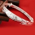 S925 bạc bracelet mạ bạc trang sức rồng và phoenix bracelet phiên bản rộng in bracelet rồng và phượng với vòng đeo tay nữ bạc vòng đeo tay