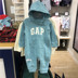 GAP chính hãng quầy trẻ sơ sinh và trẻ em mũ trùm đầu mỏng jumpsuit romper outwear nam và nữ quần áo trẻ em - Áo liền quần quần áo trẻ sơ sinh Áo liền quần