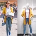 Nhà hàng Trung Quốc 2 Zhao Wei với phiên bản Hàn Quốc của chiếc áo đan len màu vàng trong chiếc áo len dài lỏng áo mùa thu phụ nữ mới mẫu áo len nữ đẹp 2021 Áo len