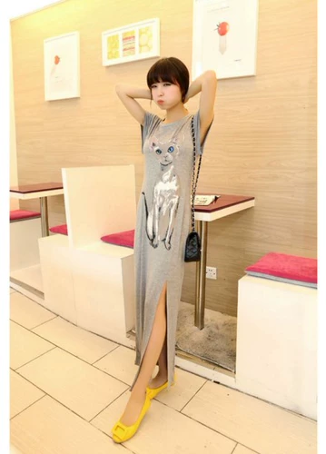 Летнее платье без рукавов, длинная базовая длинная юбка, в корейском стиле, короткий рукав, с рукавом