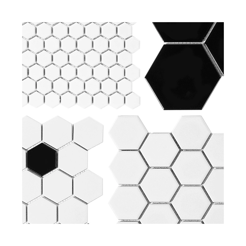 Гексагональная гексагональная керамическая мозаичная плитка в северной кухне кухня ванная комната ванная комната для ванной.