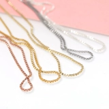 Цепь из нержавеющей стали, ожерелье, аксессуар, золото 14 карат, золото 750 пробы, 45см