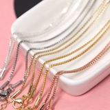 Цепь из нержавеющей стали, ожерелье, аксессуар, золото 14 карат, золото 750 пробы, 45см