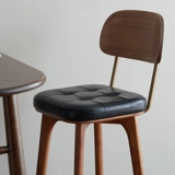 Xi Zuo Retro Bar Designer с твердым деревом стул Современный легкий роскошный железный стул Дом высокий стул высокий