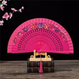 Двусторонний складной круглый веер, ципао, танцующий красный чай улун Да Хун Пао, манекен головы, китайский стиль