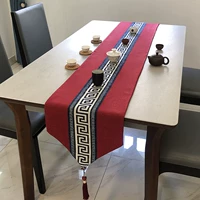 Китайский стиль большой красный праздничный флаг свадебный свадебный чай сиденье дзен zen будет чайная ткань свадьба счастливая персонаж кофейник длинная скатерть