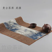 Японская ткань ткань хлопка и льняное столовое флаг zen kung fu горячие чайные прокладки современный минималистский чайный стол