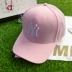 Mũ bóng chày MLB 18 mẫu nữ mới lưỡi vịt cong mũ nhỏ tiêu chuẩn mũ hồng NY mũ bóng chày Yankees 00661 - Bóng chày Bóng chày