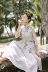 Mùa hè 2019 mới váy organza sườn xám quốc gia phong cách Trung Quốc retro phụ nữ cải tiến váy dài Hanfu cổ tích - Váy dài
