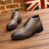 Hàn quốc phiên bản của sự gia tăng retro trong giày của nam giới mùa hè giày thủy triều England cao để giúp giày nam Martin khởi động của nam giới thường khởi động ngắn Giày ống