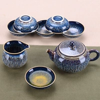 Чайный сервиз, комплект, глина ручной работы, чашка, заварочный чайник