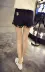 2018 mùa xuân mới của phụ nữ Hàn Quốc viền hoang dã cao eo rộng chân quần short denim nữ sinh viên mùa hè quần nóng thủy triều quần jean đen nữ Quần jean