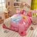 Trẻ em Disney phim hoạt hình giường ba mảnh bông quilt cover sheets pillowcase bộ đồ giường anime Minnie Công Chúa xe