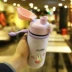 Cốc chính hãng Miffy miffy ly dày chịu nhiệt dày thuận tiện cho nữ sinh viên hoạt hình dễ thương cốc tay - Tách ly nhựa uống nước Tách