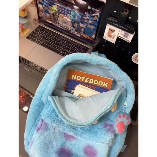 Мультяшная трехмерная забавная клубника, вместительный и большой милый плюшевый ранец, рюкзак